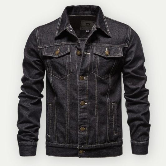 Damjacka Denim Klassisk Design med Knappstängning och Fickor 1