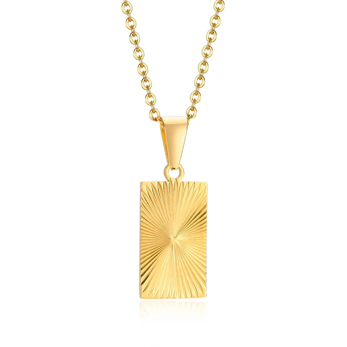 Halsband Dam Rostfritt Stål 18 Karat Guldbeläggning Elegant Design-1