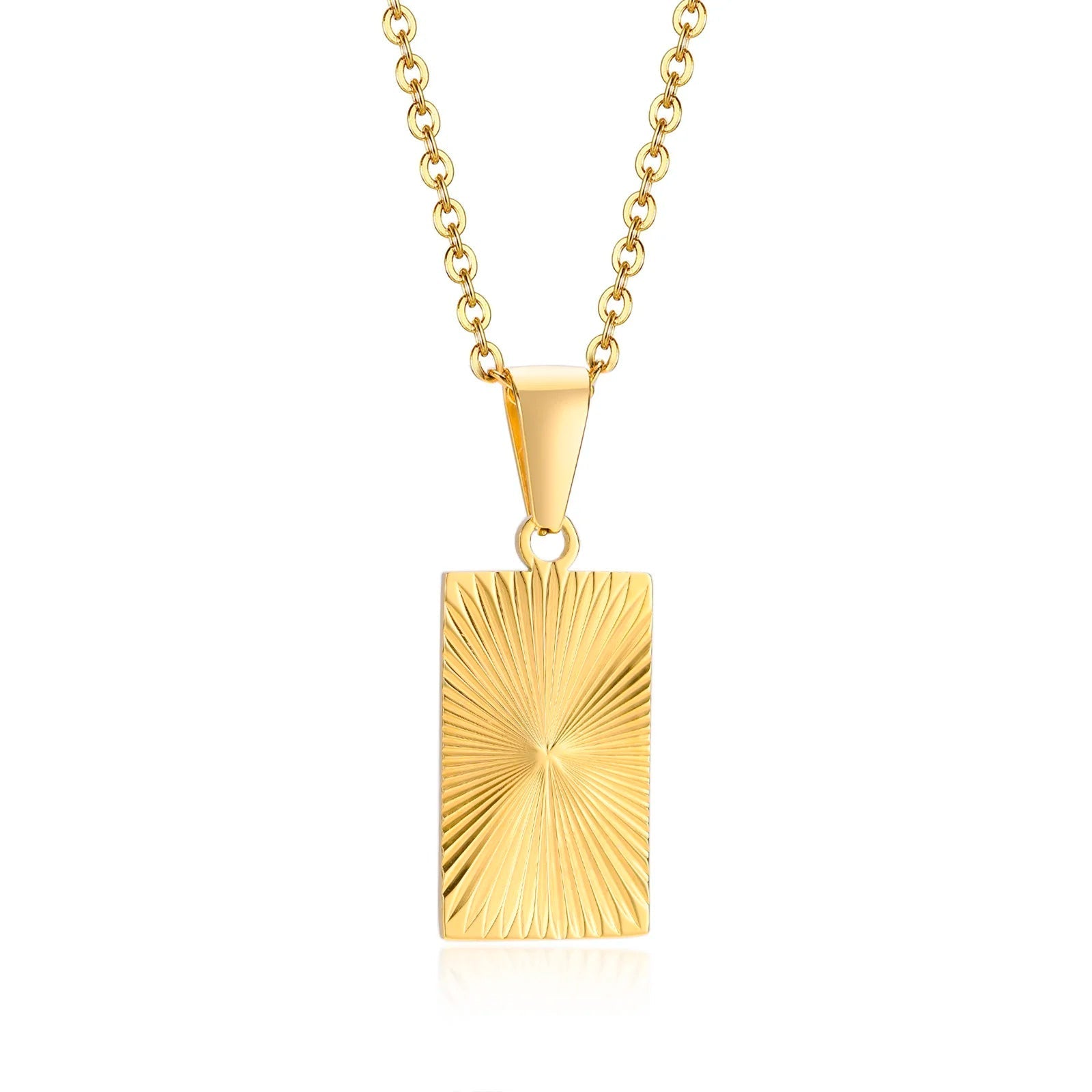 Halsband Dam Rostfritt Stål 18 Karat Guldbeläggning Elegant Design-1