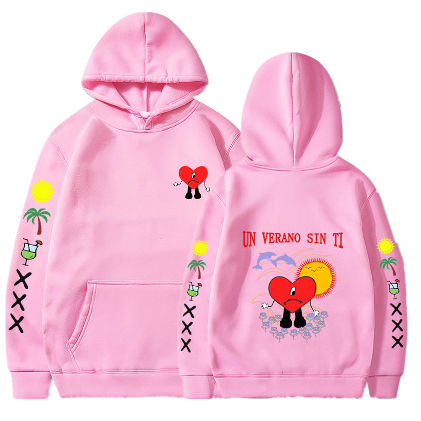 Unisex Hoodie Flerfärgad Polyester Casual Komfort-4