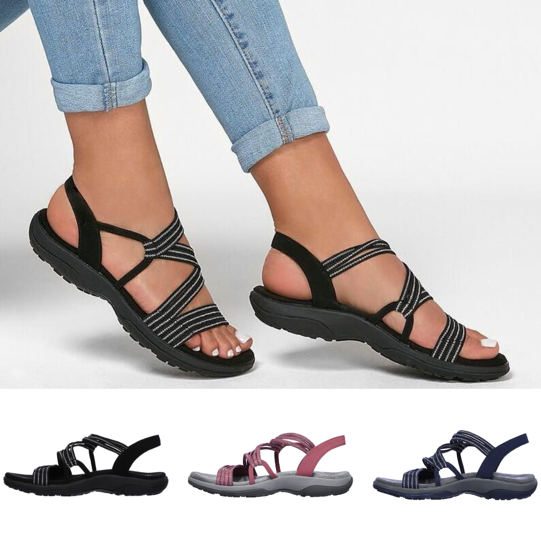 Dam Sandaler Ortopedisk Design Läder och Syntetiska Material 6