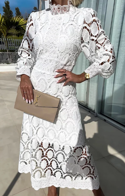 Variant image for Dam Midiklänning Romantisk Lätt Material för Bröllop och Fester-13