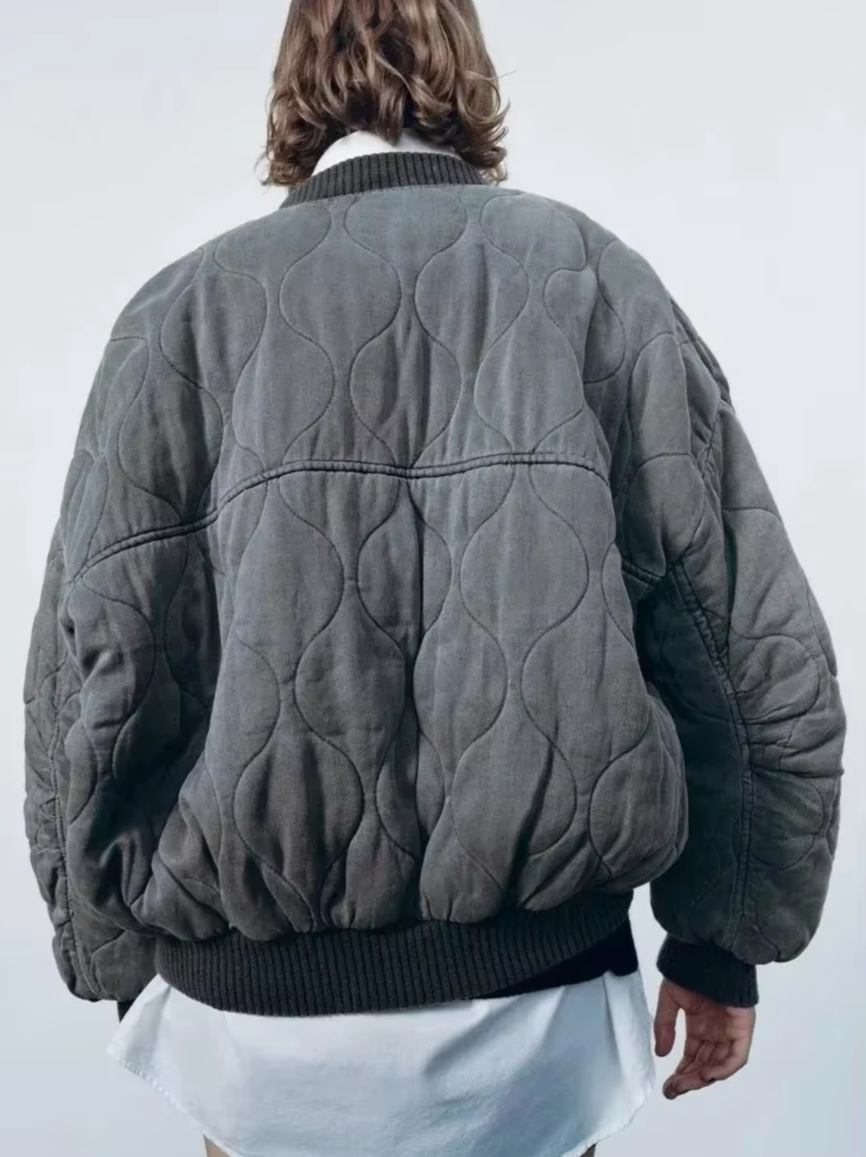 Dam Bomullsjacka Rund Hals Vintage Stil 4