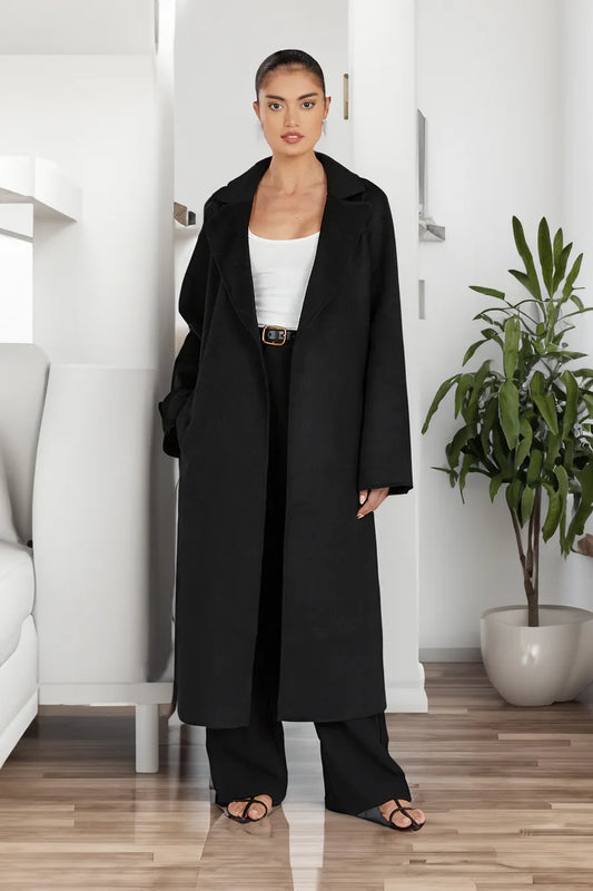 Kvinnors Trenchcoat LÄng Oversized Polyester 1