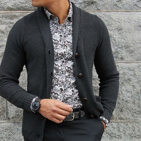 LÄng Kofta Dam Strukturerad Stickad Tyg-1