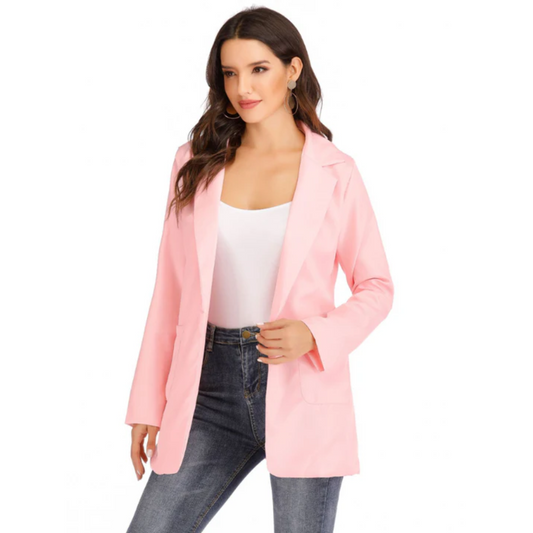Dam Blazer SnÀvt Klippt Modern Design Högkvalitativt Tyg-1