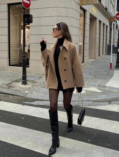 Kvinnlig Blazer Modern Stil Andningsbart Tyg-2