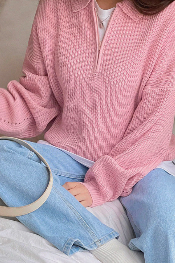 Variant image for Herrpullover Dragkedja Mjuk Fleece Avslappnad Snitt-3