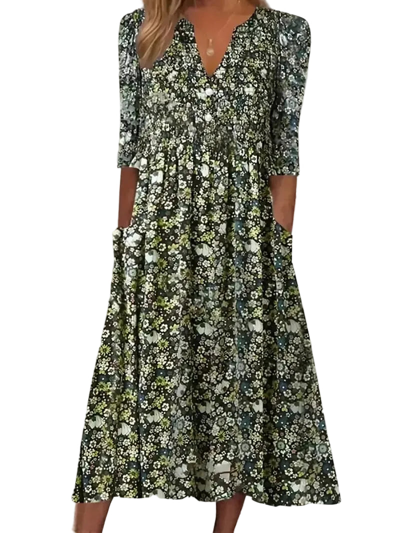 Kvinnors Klänning Trendig Bekväm 100% Bomull-1
