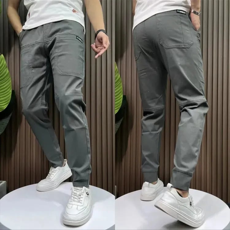 Herrlastbyxor Hög Midja Stretch Polyester/Bomull 6 Fickor-2