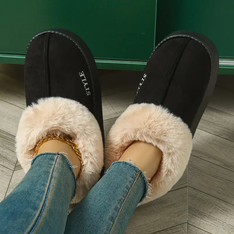 Fodrade Vinterstövlar Dam Plysch Design för Kallt Väder-3