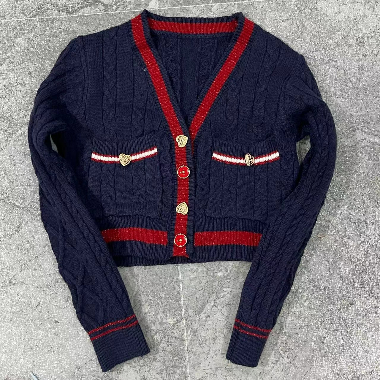 Lång Stickad Kofta för Dam i Akryl – Modern Cardigan för Kalla Dagar, Perfekt för Lager-på-Lager Styling 2