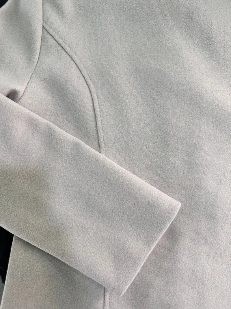 Dam Kappa Dubbelvävd Elegant Vinterkappa i Hållbart Material-2