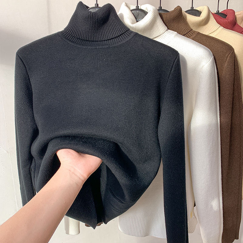 Stickad Dam Tröja i Ull och Päls – Elegant Design för Vardags och Fest 10