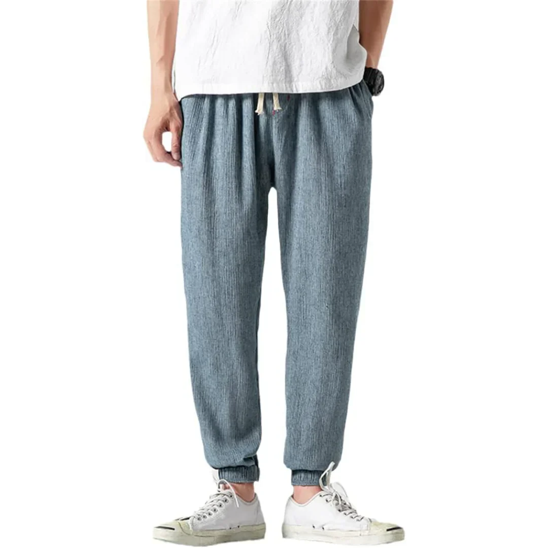 Dam Byxor Vintage Bomull Klassisk Stil-5