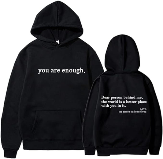 Unisex Hoodie Mjuk Bomull med Inspirerande Budskap 1