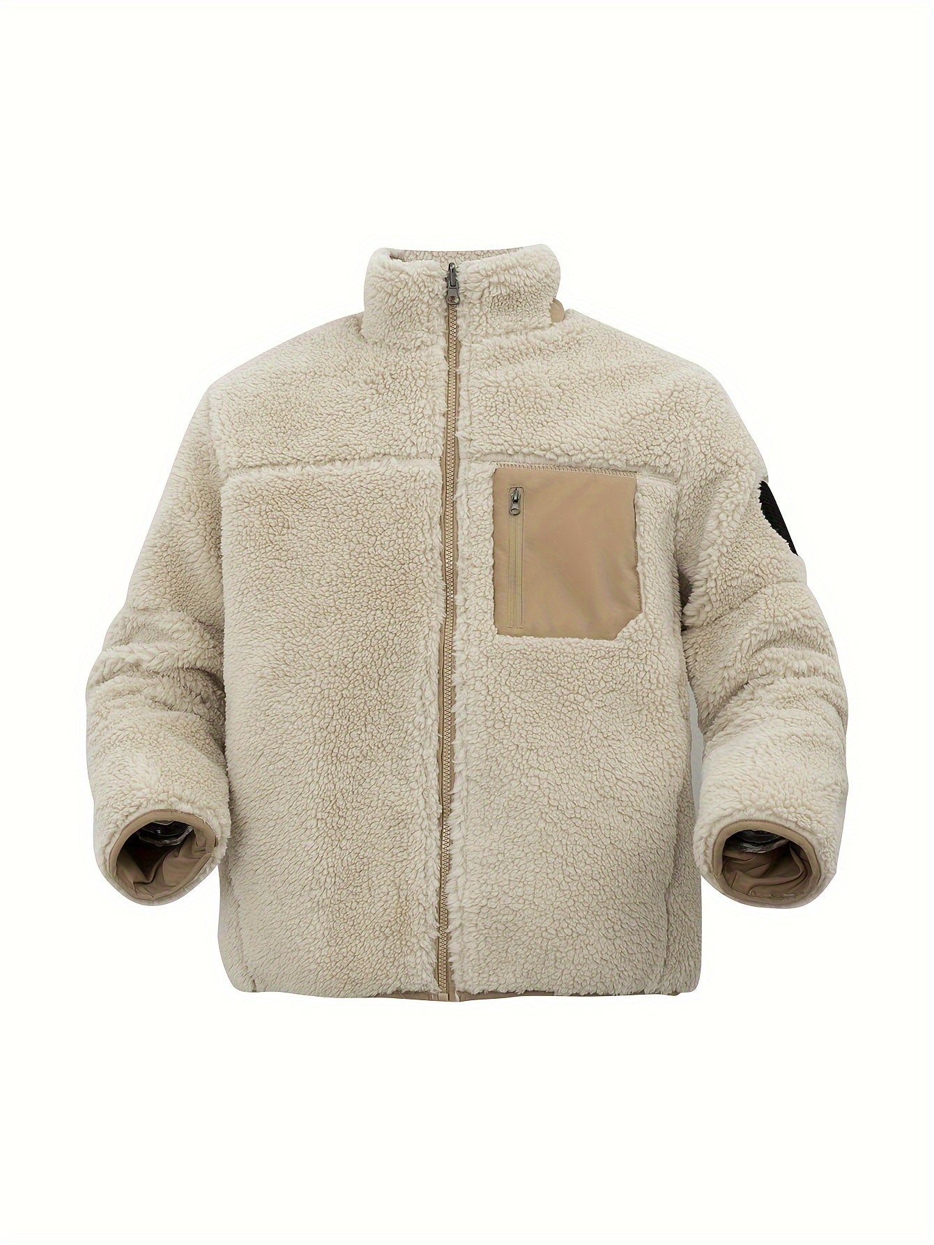 Dam Vinterjacka Teddy Högkrage Fleece för Kalla Dagar-1