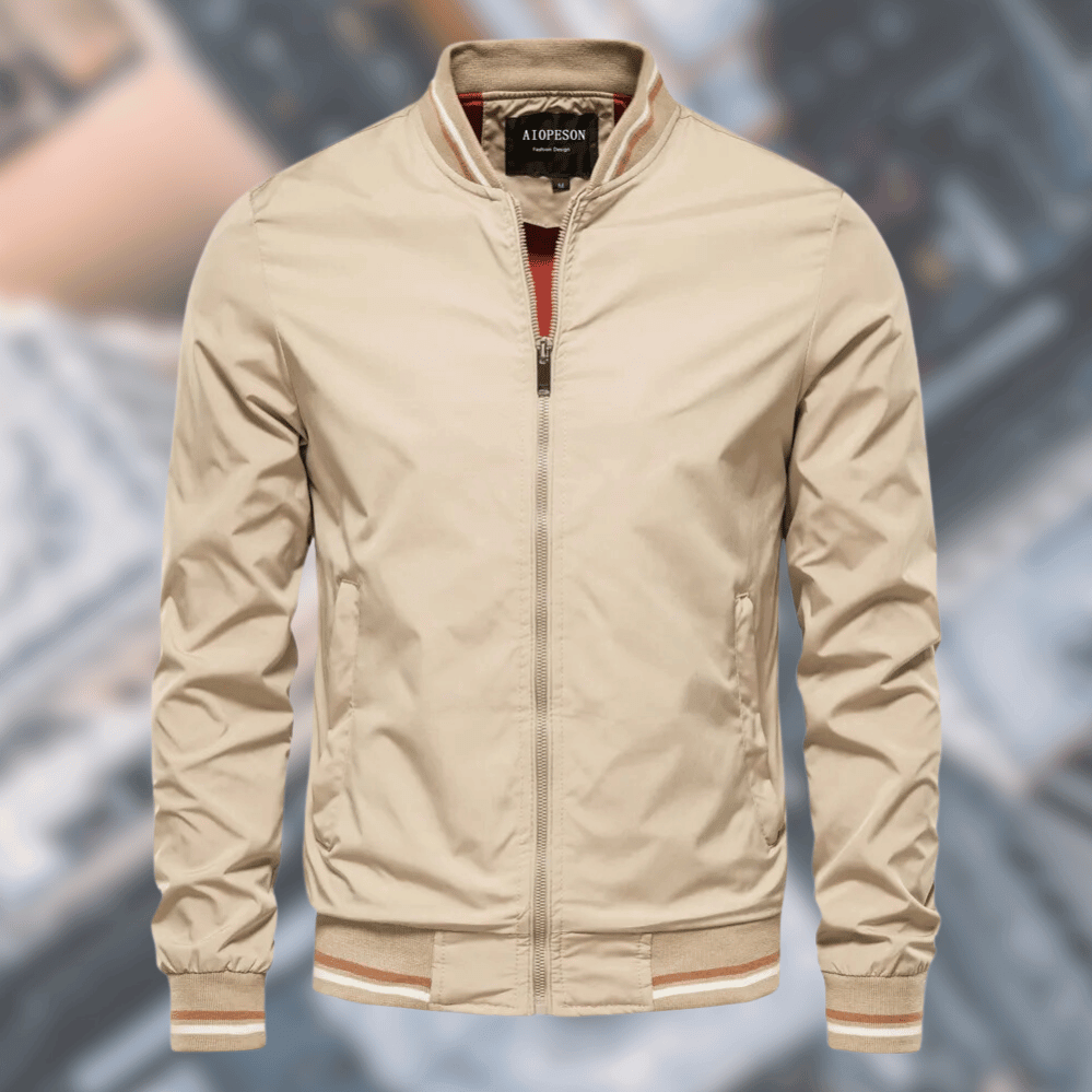Herrjacka Bomberstil Modern Polyester och Bomull-2