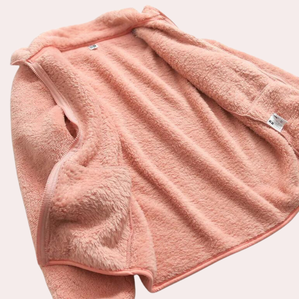 Kvinnors Fleecejacka Modern Vinter Mjuk Fleece-Mix-3