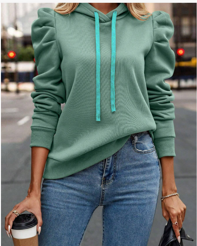 Variant image for Kvinnors Hoodie Avslappnad Design Andningsbart Material-19