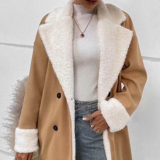Dam Vinterjacka Lång Elegant Polyester Foder-2