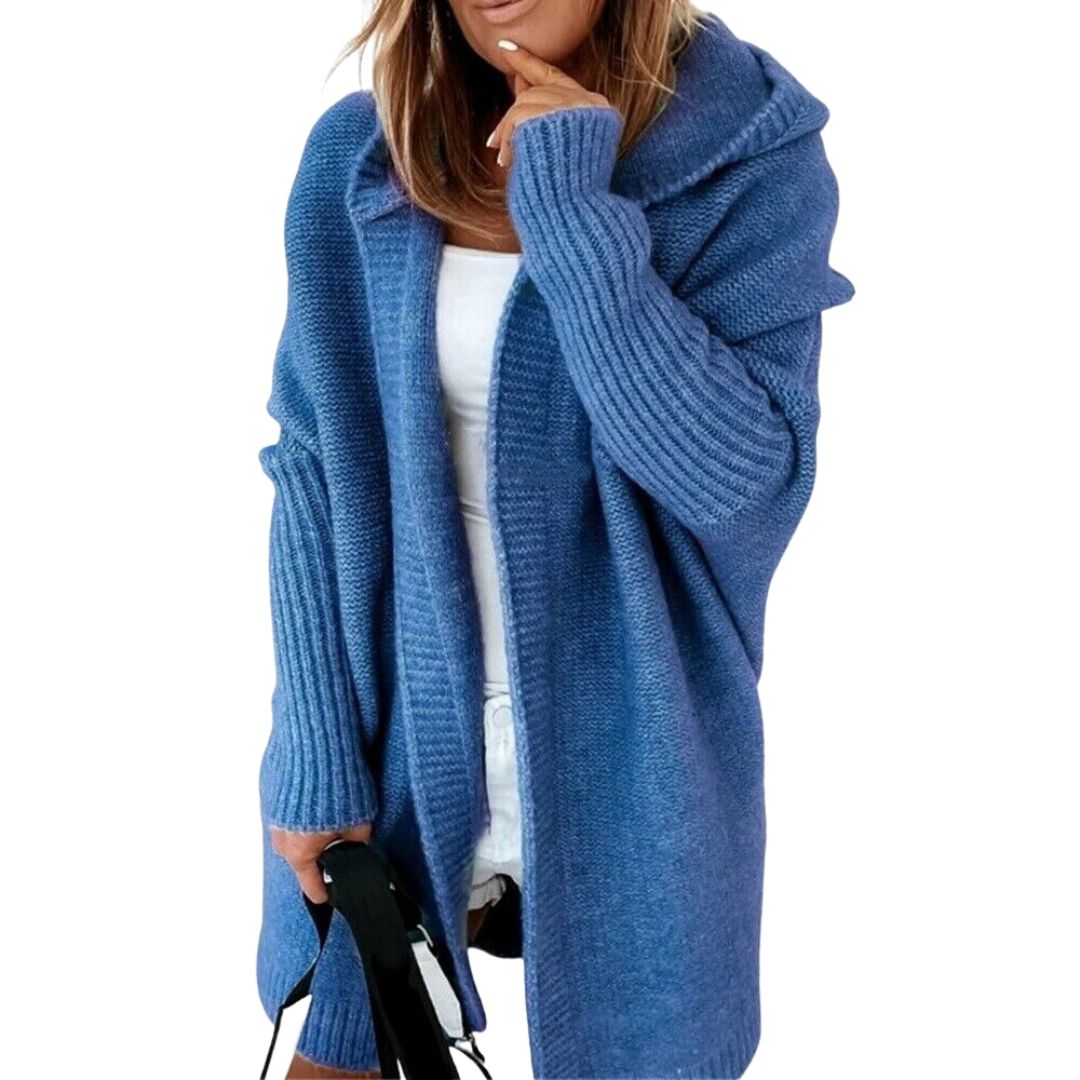 Variant image for Lång Kofta Dam Avslappnad Stickad Design Högkvalitativt Material-9