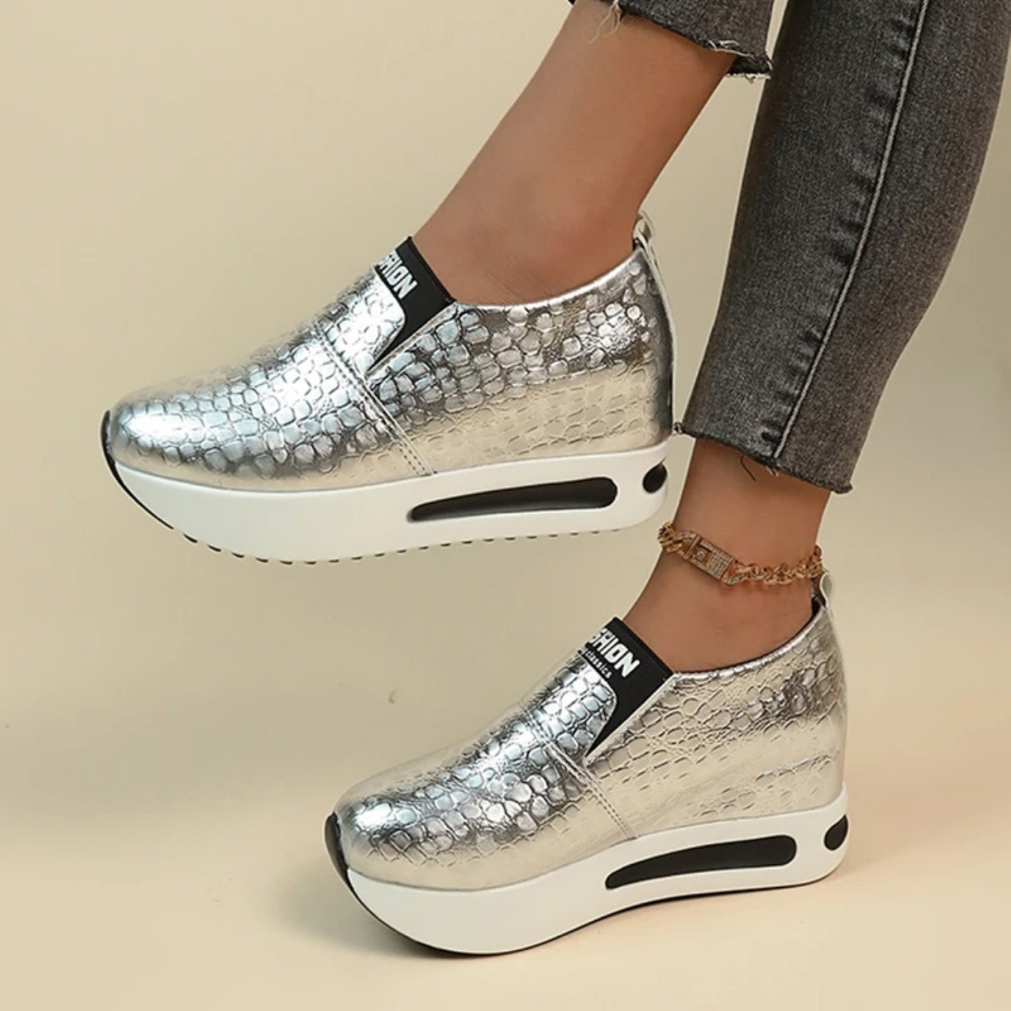 Variant image for Kvinnors Sneakers Ormmönster Textil Syntet-9