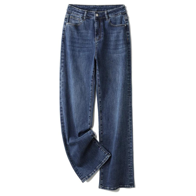 Kvinnors Utsvängda Jeans Elastisk Denim Hög Midja-5