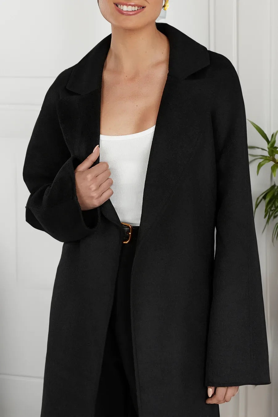 Kvinnors Trenchcoat Lång Oversized Polyester 6