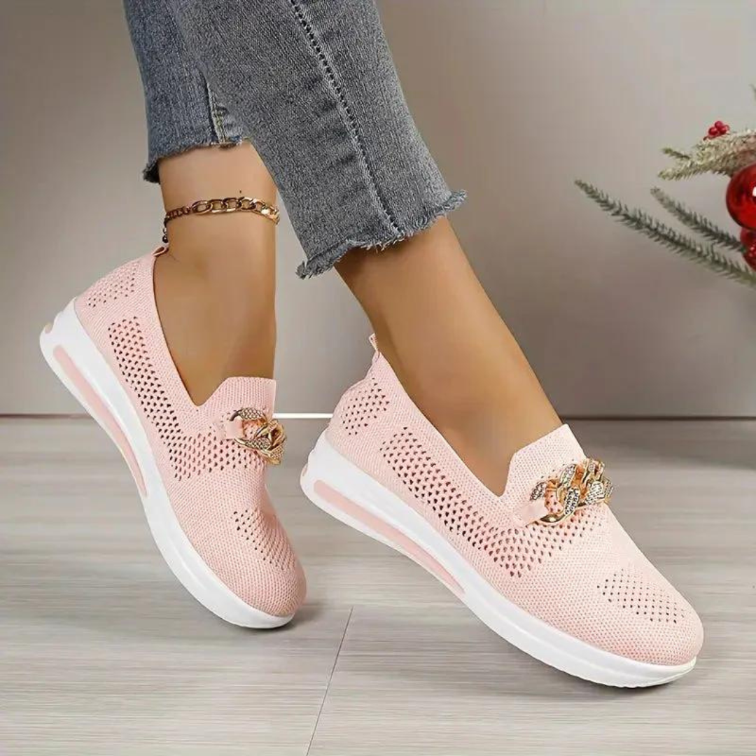 Kvinnors Sneakers Slip-On Andningsbart Nätmaterial 10