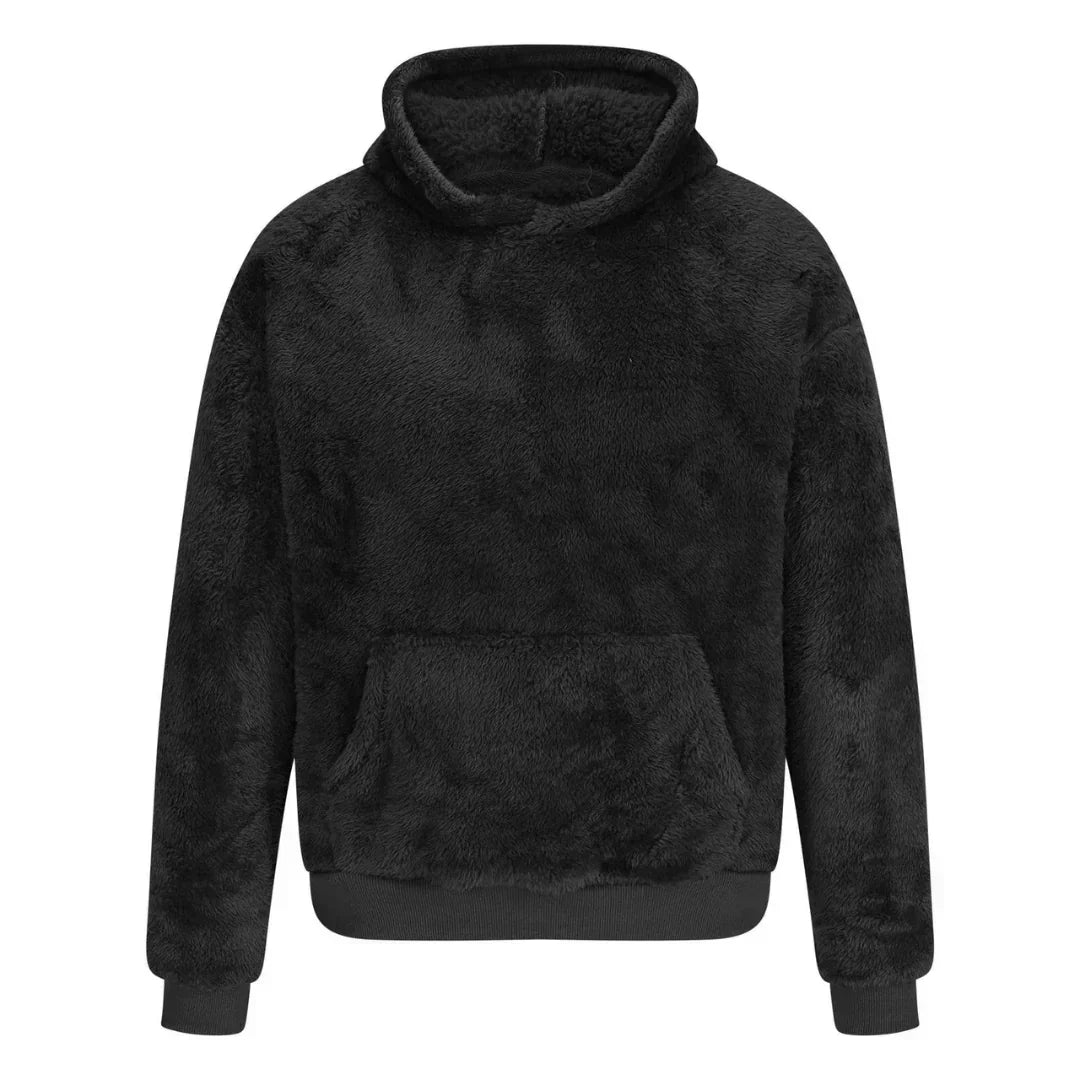 Hoodie Dam Fluffig Fleece Avslappnad Vinterkomfort-6