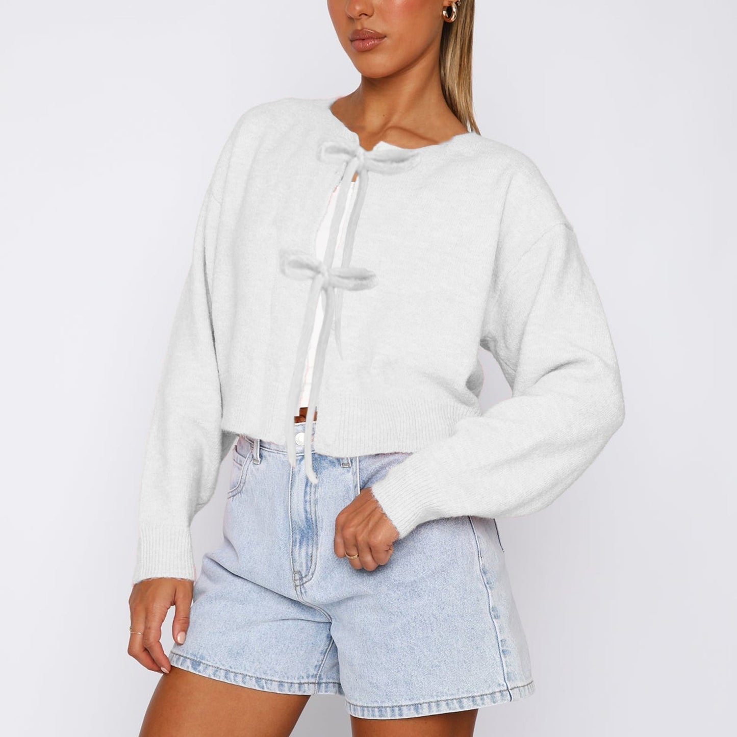 Kvinnors Tröja Kort Lång Ärmar Mjuk Akryl Nylon Polyester-3