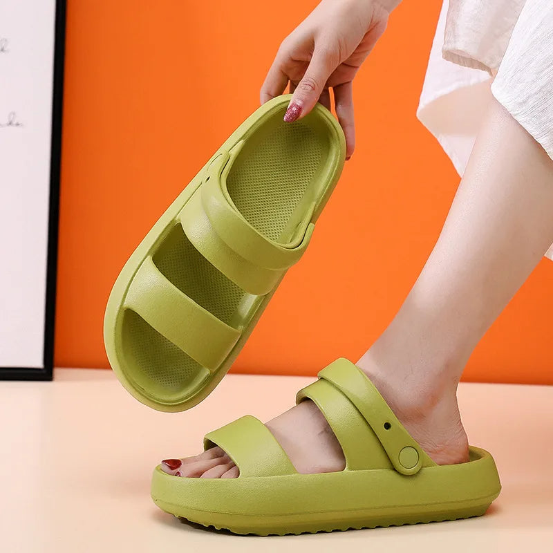 Variant image for Dam Sandaler Slip-On Ortopedisk Design med Dubbla Remmar och Vadderad Sula-14