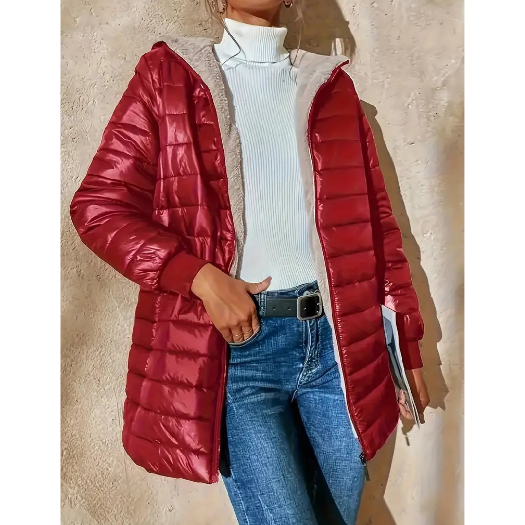 Kvinnors Huvjacka Voluminös Polyester Isolerad 11