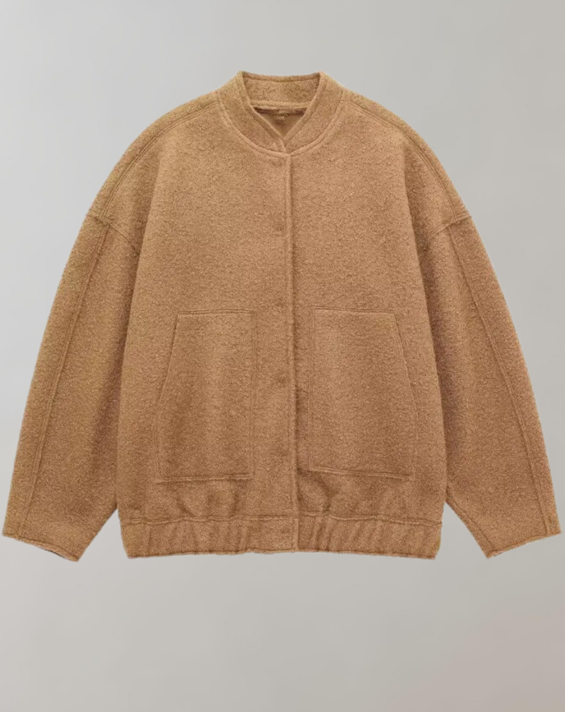 Damjacka Bomber Avslappnad Polyester med Dekorativ Design 4