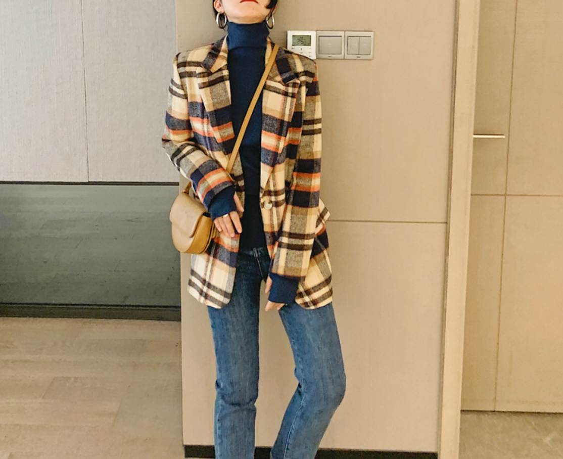 Kvinnors Tartan Kappa i Polyester och Bomull – Klassisk Stil för Vardag och Fest, Elegant Design, Bekväm Passform 5