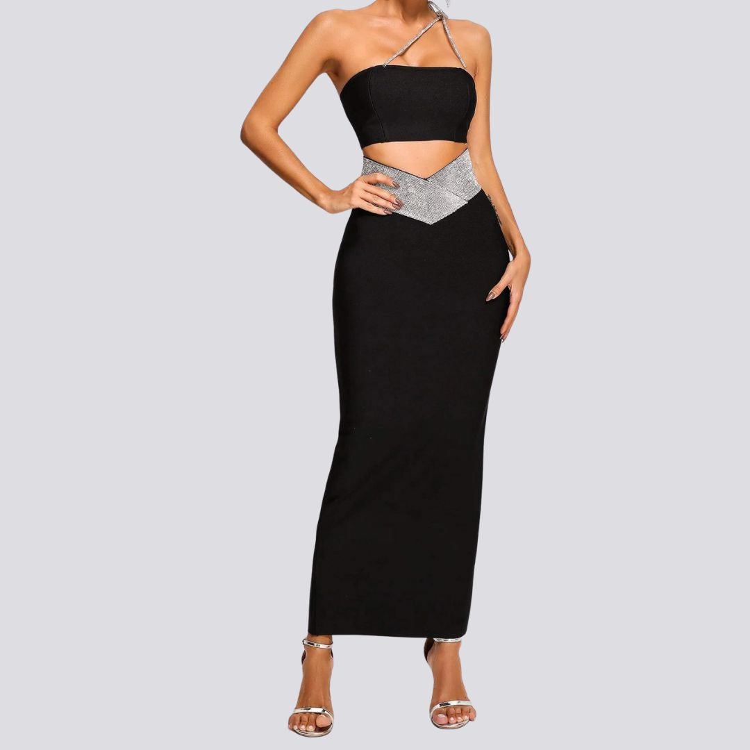 Variant image for Dam Bandage Set Midi Kjol och Skördetopp i Stretchigt Material-1