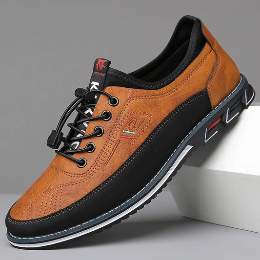 Herr Sneakers Avslappnad Design Andningsbara Syntetiska Material-1