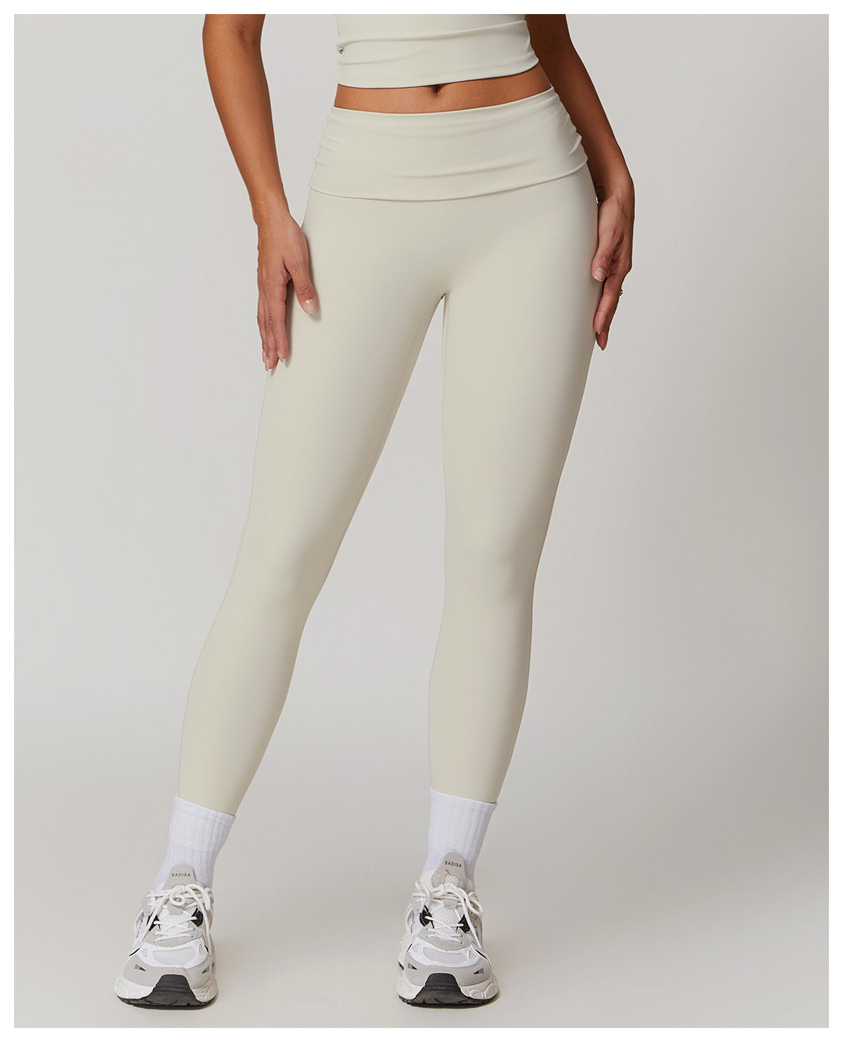 Träningsbyxor Dam Hög Midja Snabbtorkande Nylon-5