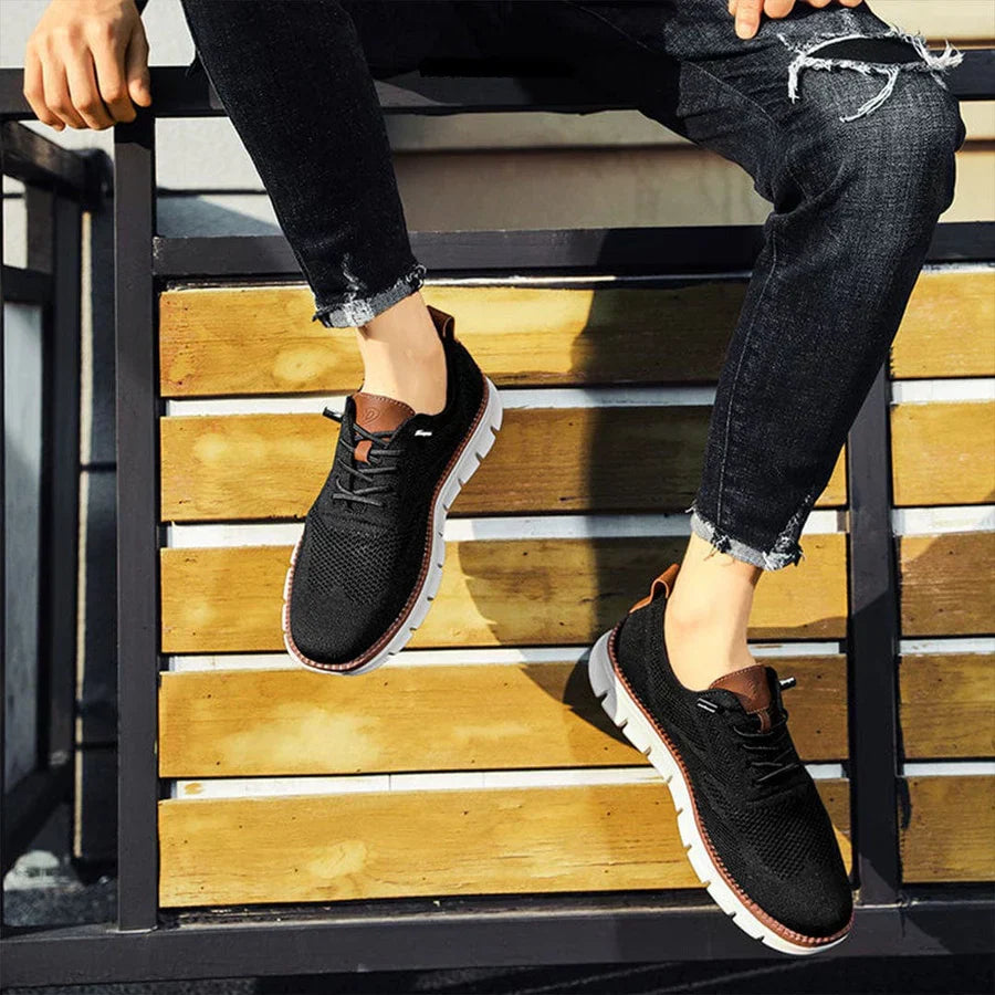 Herrskor Promenadskor Urban Komfort Robust Material-5