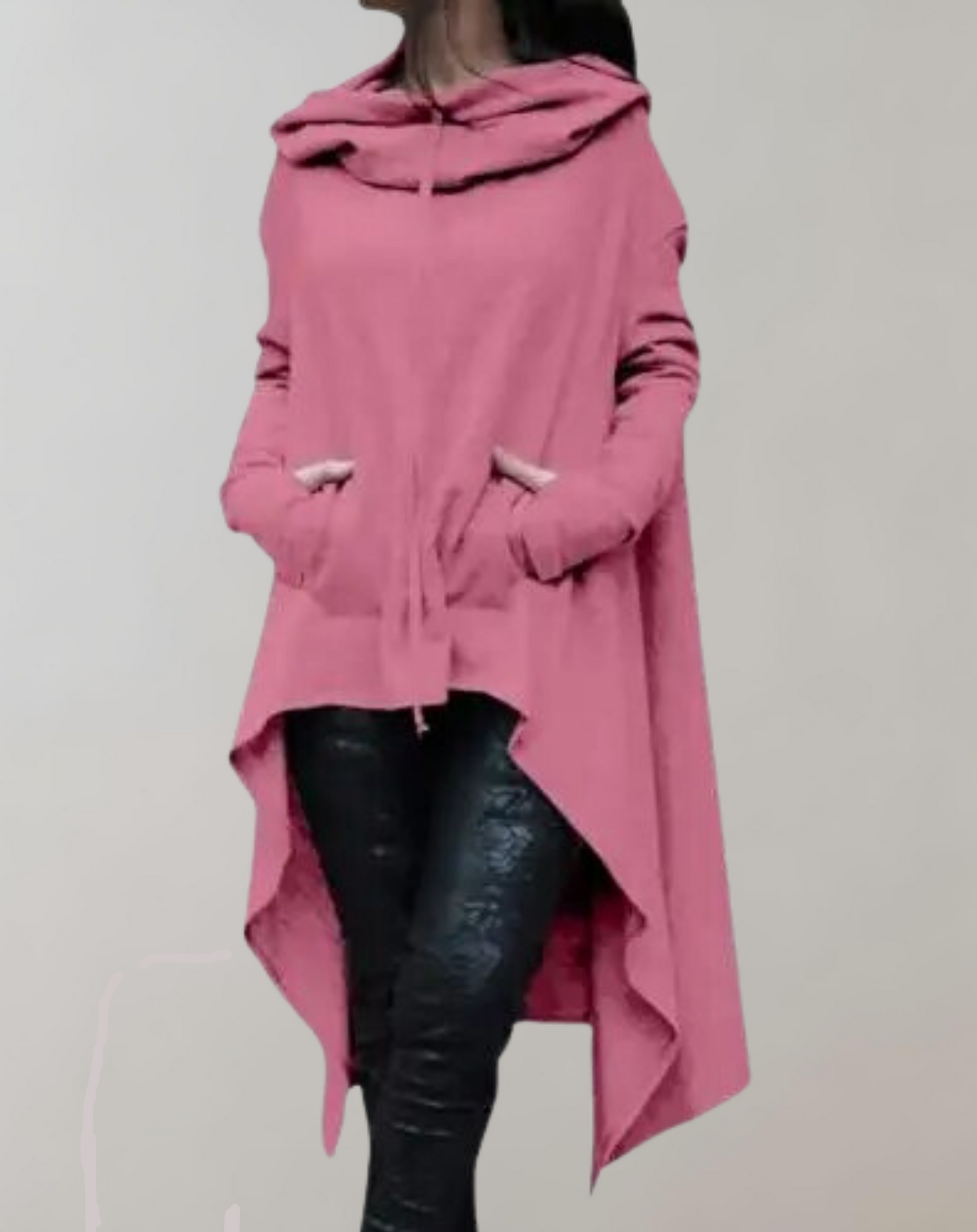 Dam Lång Vinterjacka Trendig Polyester med Justering i Midjan 4