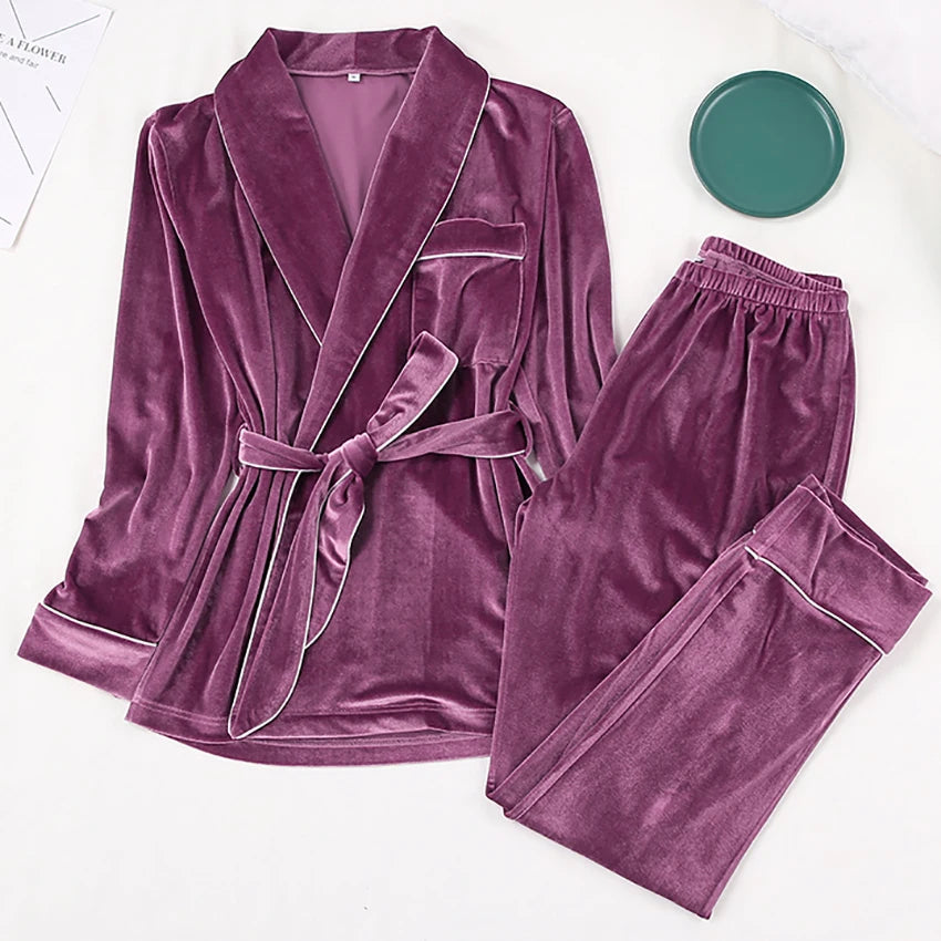 Variant image for Kvinnor Loungewear Set Avslappnad Höststil Mjuk Tygblandning-13