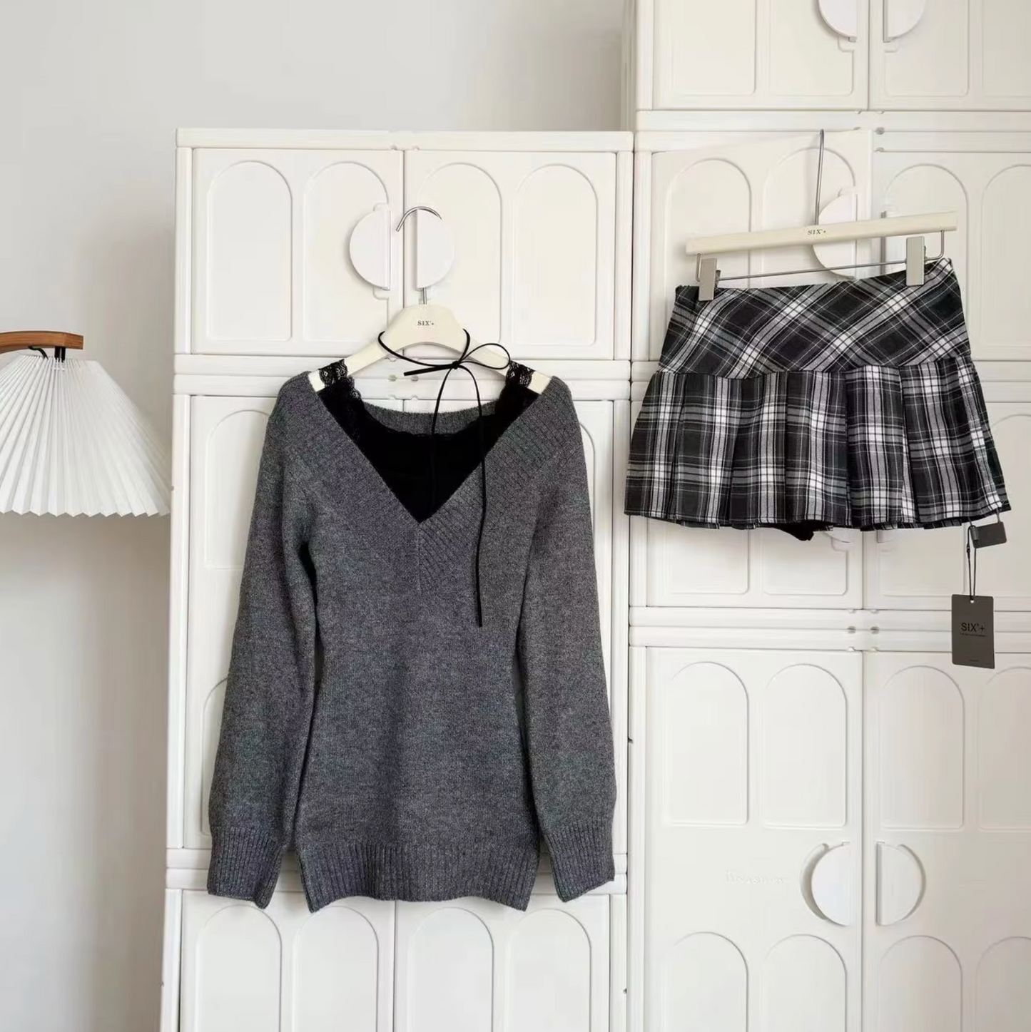 Stickad Dam Tröja V-ringad Långärmad Mjuk och Bekväm – Perfekt för Höst och Vinter 5