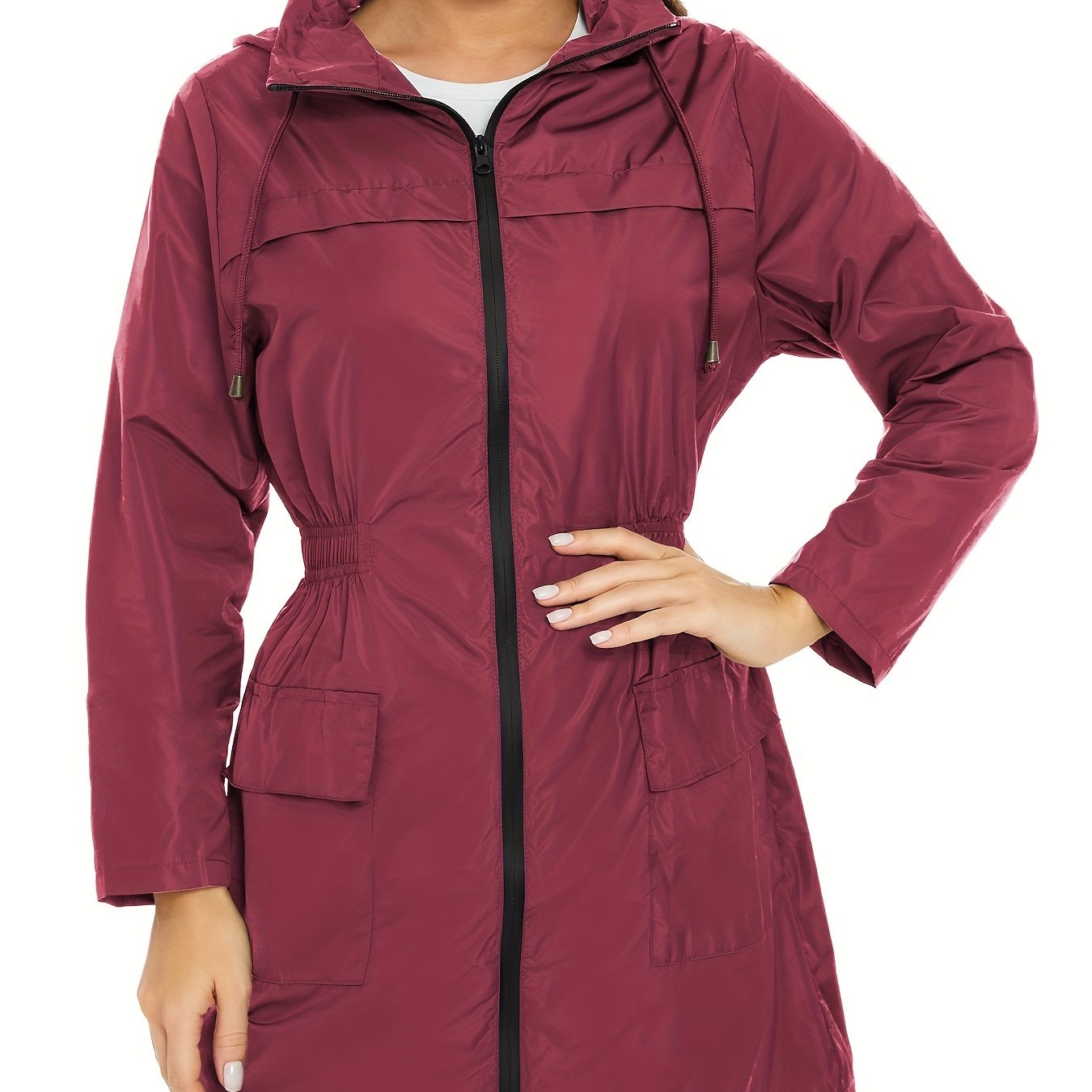 Lång Vinterjacka Dam i Modern Design – Varm Polyester med Flera Fickor och Elegant Finish 12