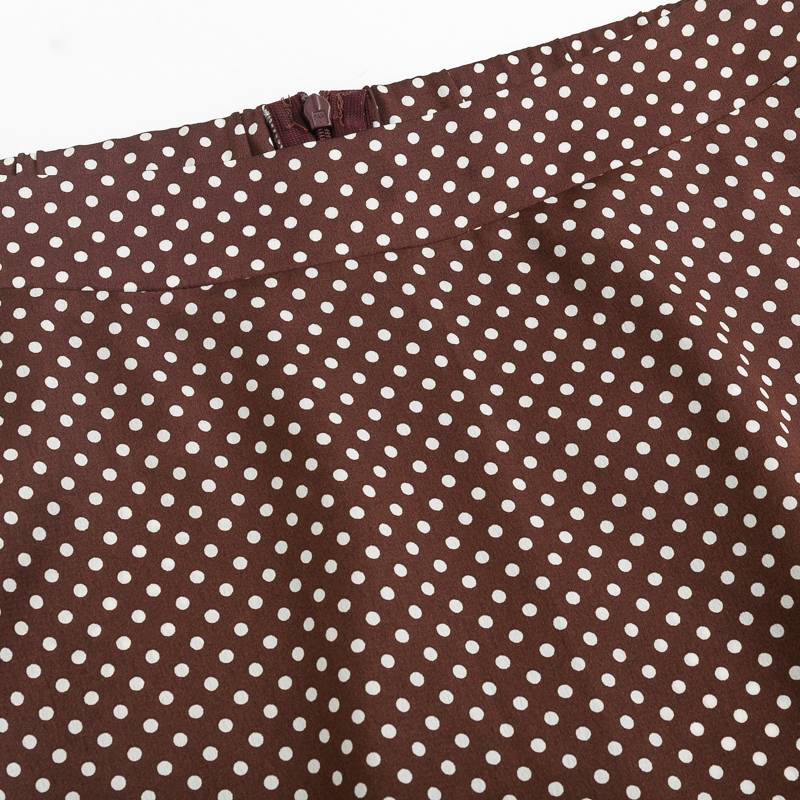 Kvinnors A-Line Kjol Polyester Vintage Stil Mid-Kalv-5
