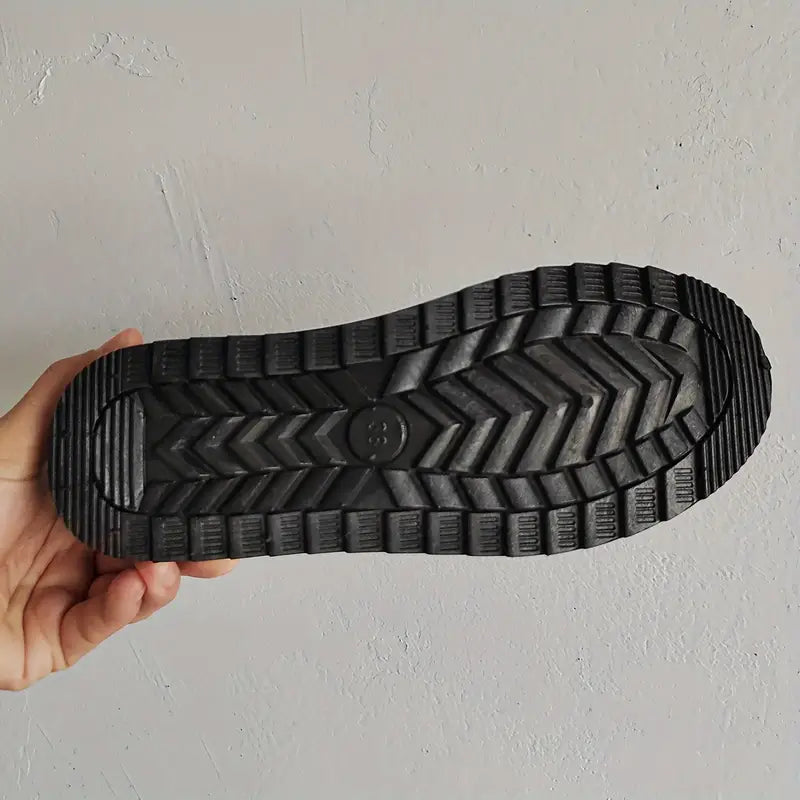Fodrade Vinterstövlar Dam Halvhöga PVC med Antislipssula och Fleecefoder-3