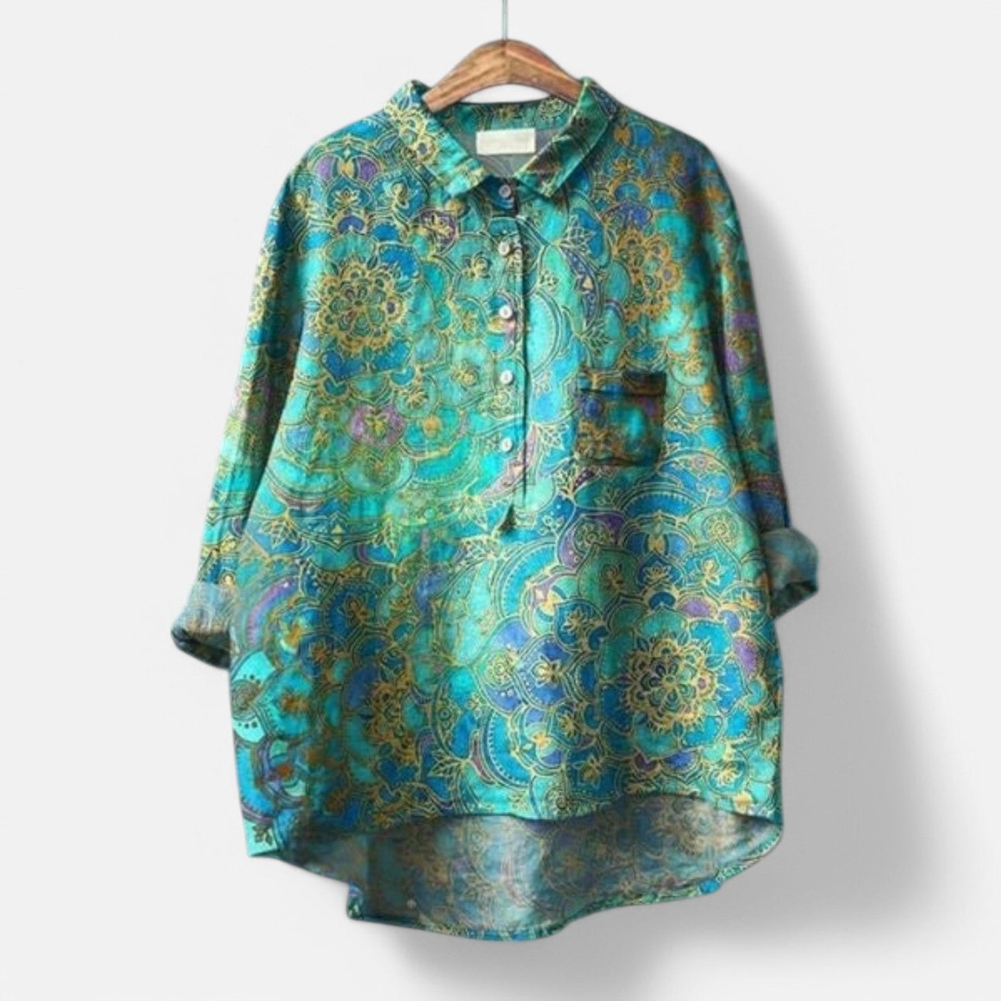 Variant image for Dam Blus Blommönster Elegant Polyester-16