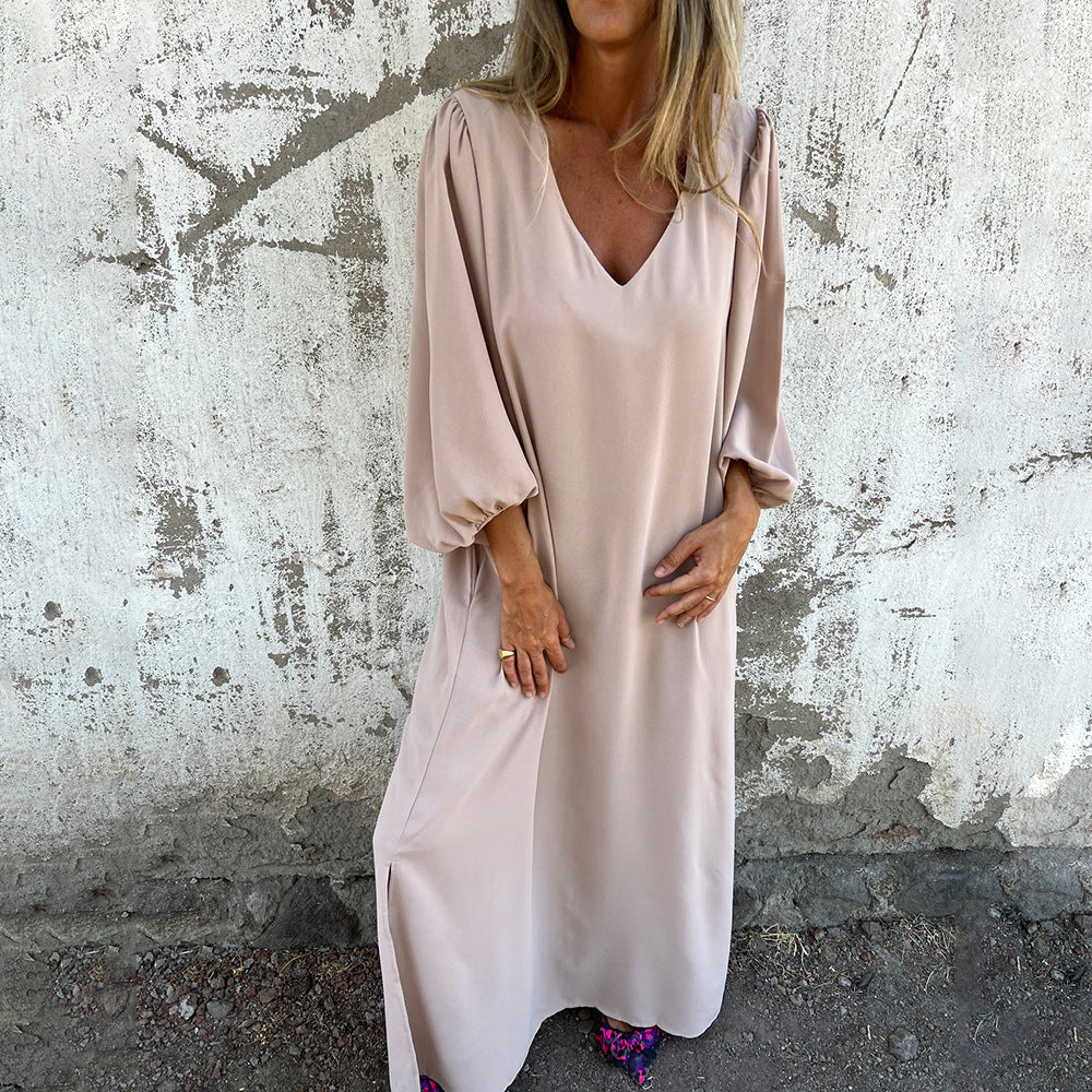 Maxiklänning Dam Boho Stil Lätt Bomull för Sommar