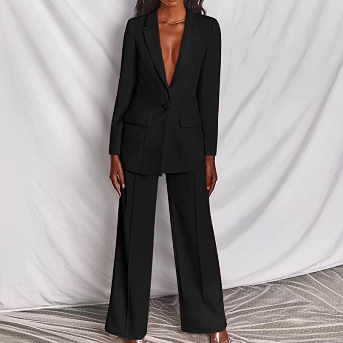 Variant image for Vit Dam Kostym 2-delad Elegant Polyester-11