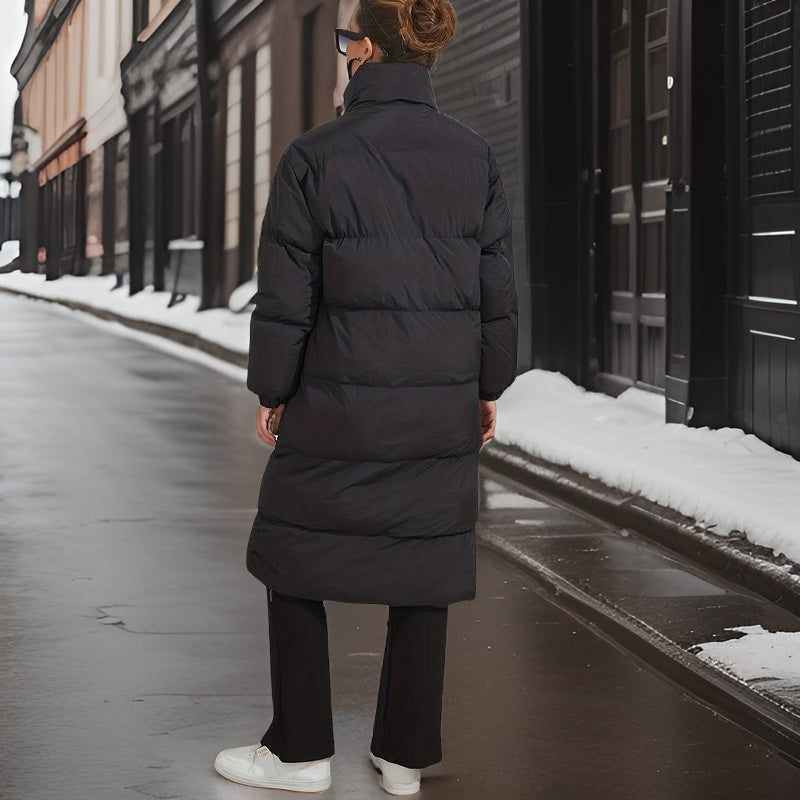 Dam Tröja Hög Krage Mysig Fleece Lång Ärmar-2